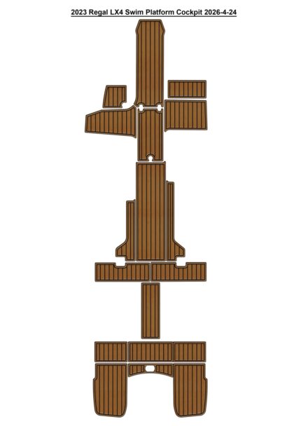 2023 Regal LX4 Swim Platform Cockpit Boat EVA Foam Teak Floor Pad SeaDek MarineMat Style Self Adhesive
