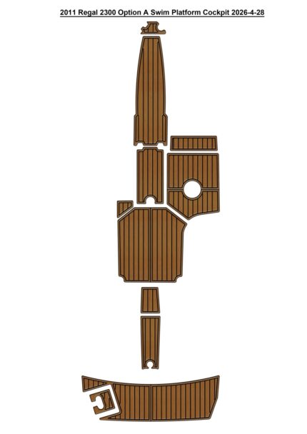 2011 Regal 2300 Option A Swim Platform Cockpit Boat EVA Foam Teak Floor Pad SeaDek MarineMat Style Self Adhesive