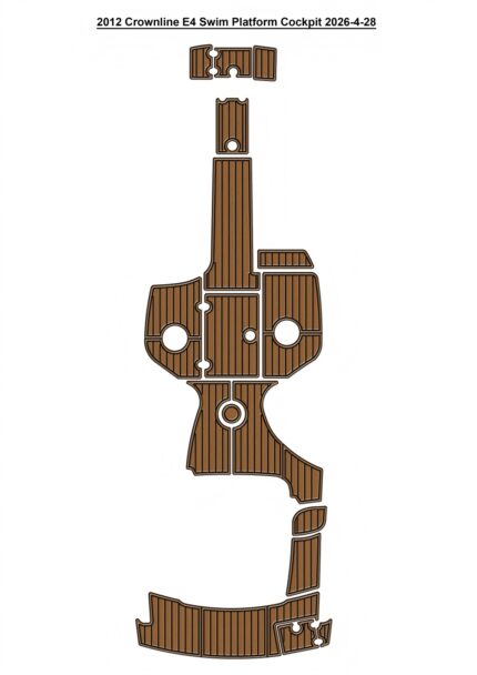 2012 Crownline E4 Swim Platform Cockpit Boat EVA Faux Flooring Pad Mat SeaDek MarineMat Gatorstep Style Self Adhesive