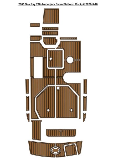 2005 Sea Ray 270 Amberjack Swim Platform Cockpit Pad Boat EVA Foam Teak Deck Floor Mat SeaDek MarineMat Gatorstep Style Self Adhesive