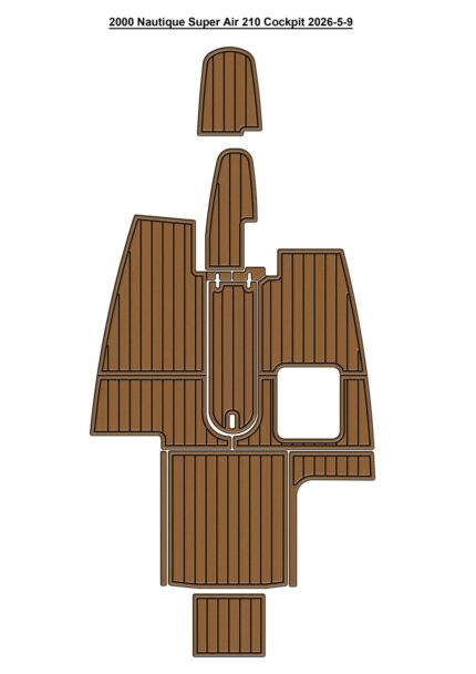 2000 Nautique Super Air 210 Cockpit Pad Boat EVA Foam Faux Teak Deck Floor Mat SeaDek Self Adhesive