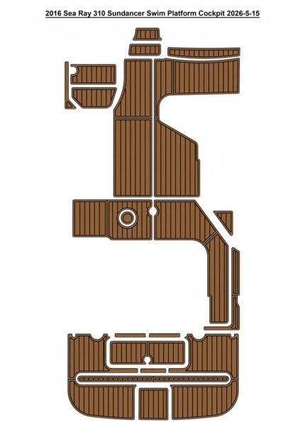 2016 Sea Ray 310 Sundancer Swim Platform Cockpit Pad Boat EVA Foam Teak Deck Floor Mat SeaDek MarineMat Gatorstep Style Self Adhesive