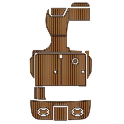 1999-2000 Sea Ray 270 Sundancer Swim Platform Cockpit Pad Boat EVA Teak Deck Floor Mat SeaDek MarineMat Gatorstep Style (Copy)