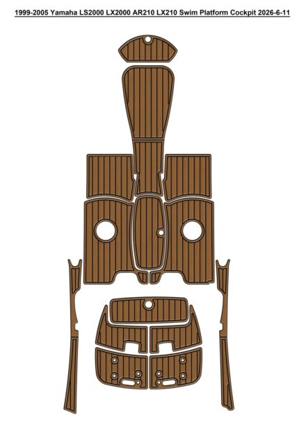 1999-2005 Yamaha LS2000 LX2000 AR210 LX210 Swim Platform Cockpit Pad Boat EVA Foam Faux Teak Deck Floor Mat SeaDek Gatorstep Style Self Adhesive