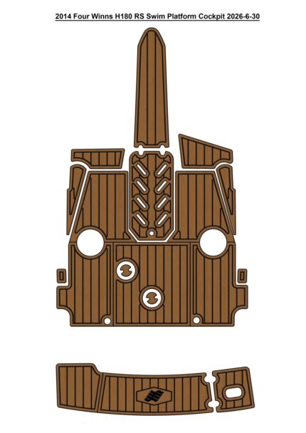 2014 Four Winns H180 RS Swim Platform Cockpit Pad Boat EVA Teak Deck Floor Mat SeaDek MarineMat Style Self Adhesive