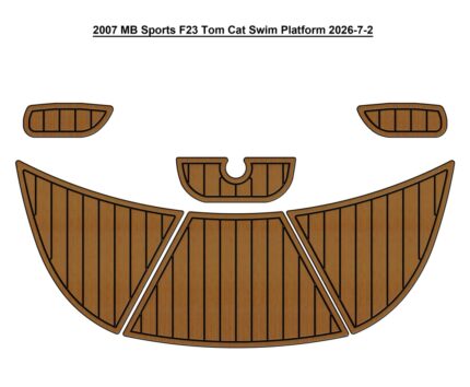 2007 MB Sports F23 Tom Cat Swim Platform Pad Boat EVA Foam Teak Deck Flooring Mat SeaDek MarineMat Gatorstep Style Self Adhesive