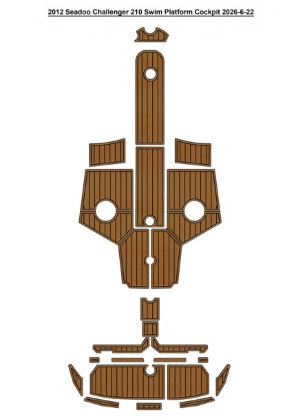 2012 Seadoo Challenger 210 Swim Platform Cockpit Pad Boat EVA Foam Faux Teak Deck Floor Mat SeaDek Style Self Adhesive