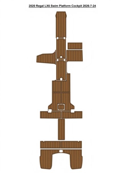 2020 Regal LX6 Swim Platform Cockpit Boat EVA Faux Foam Teak Floor Mat Seadek MarineMat Gatorstep Style Self Adhesive