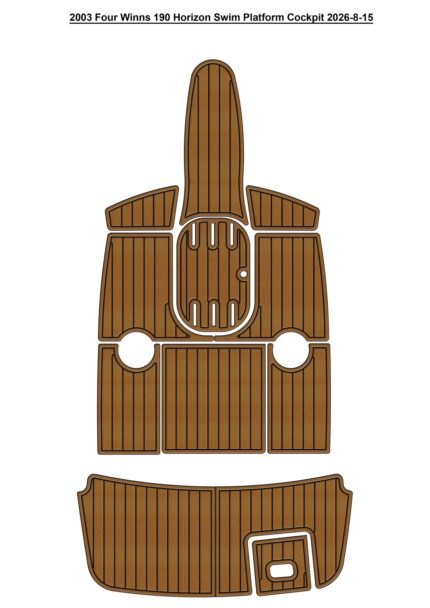 2003 Four Winns 190 Horizon Swim Platform Cockpit Pad Boat EVA Teak Deck Floor Mat SeaDek MarineMat Style Self Adhesive