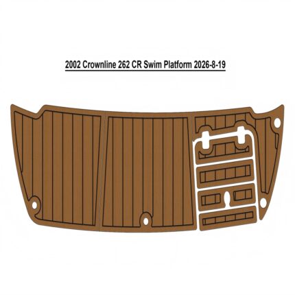 2002 Crownline 262 CR Swim Platform Pad Boat EVA Foam Fuax Teak Deck Floor Mat Seadek MarineMat Gatorstep Style Self Adhesive