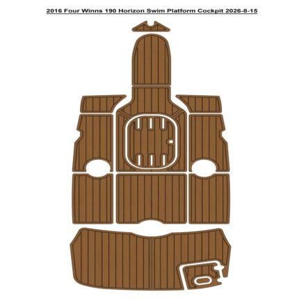 2016 Four Winns 190 Horizon Swim Platform Cockpit Pad Boat EVA Foam Faux Teak Deck Floor Mat SeaDek MarineMat Gatorstep Style Self Adhesive