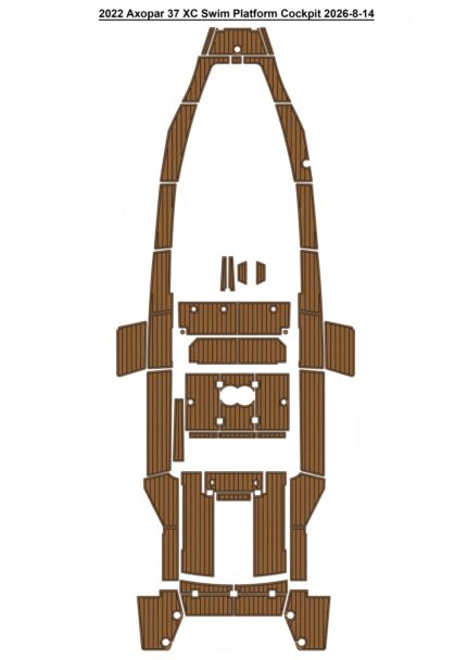 2022 Axopar 37 XC Swim Platform Cockpit Boat EVA Faux Teak Deck Floor Pad SeaDek MarineMat Gatorstep Style Self Adhesive