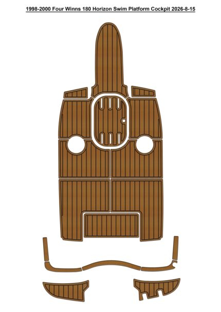 1998-2000 Four Winns 180 Horizon Swim Platform Cockpit Pad Boat EVA Teak Deck Floor Mat SeaDek MarineMat Style Self Adhesive