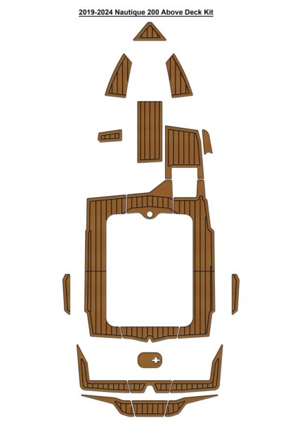 2019-2024 Nautique 200 Above Deck Kit Pad Boat EVA Foam Faux Teak Deck Floor Mat SeaDek Self Adhesive