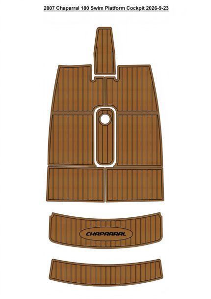 2007 Chaparral 180 Swim Platform Cockpit Pad Boat EVA Foam Faux Teak Deck Floor Mat SeaDek MarineMat Gatorstep Style Self Adhesive