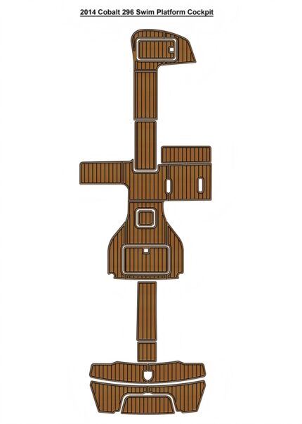 2014 Cobalt 296 Swim Platform Cockpit Pad Boat EVA Foam Faux Teak Deck Floor Mat SeaDek Gatorstep Style Self Adhesive