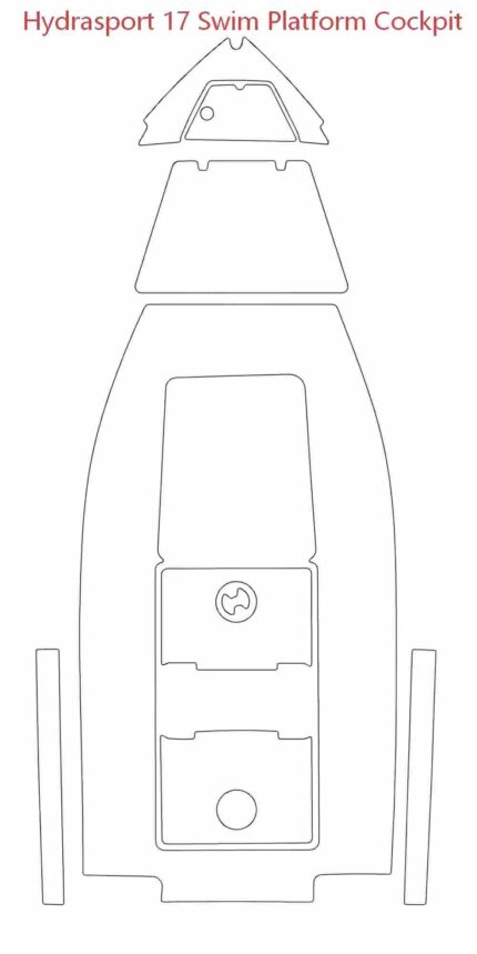 Hydrasport 17 Swim Platform Cockpit Pad Boat EVA Foam Faux Teak Deck Floor Mat SeaDek Gatorstep Style Self Adhesive