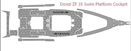 Donzi ZF 35 Swim Platform Cockpit Pad Boat EVA Foam Faux Teak Deck Floor Mat SeaDek Gatorstep Style Self Adhesive