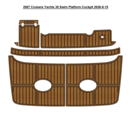 2007 Cruisers Yachts 30 Swim Platform Pad Boat EVA Foam Fuax Teak Deck Floor Mat Seadek MarineMat Gatorstep Style Self Adhesive