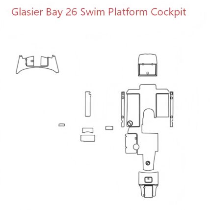 Glasier Bay 26 Swim Platform Cockpit Pad Boat EVA Foam Faux Teak Deck Floor Mat SeaDek Style Self Adhesive