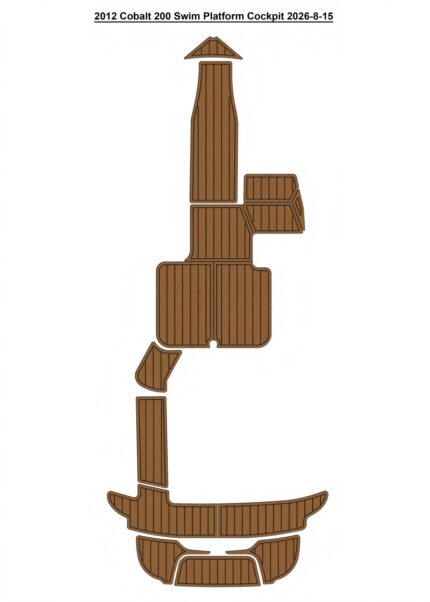 2012 Cobalt 200 Swim Platform Cockpit Pad Boat EVA Foam Faux Teak Deck Floor Mat SeaDek Gatorstep Style Self Adhesive