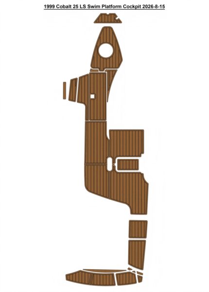 1999 Cobalt 25 LS Swim Platform Cockpit Pad Boat EVA Foam Faux Teak Deck Floor Mat SeaDek Gatorstep Style Self Adhesive